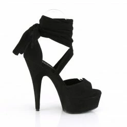 Pleaser DELIGHT-679 - Blk Faux Suede/Blk Faux Suede