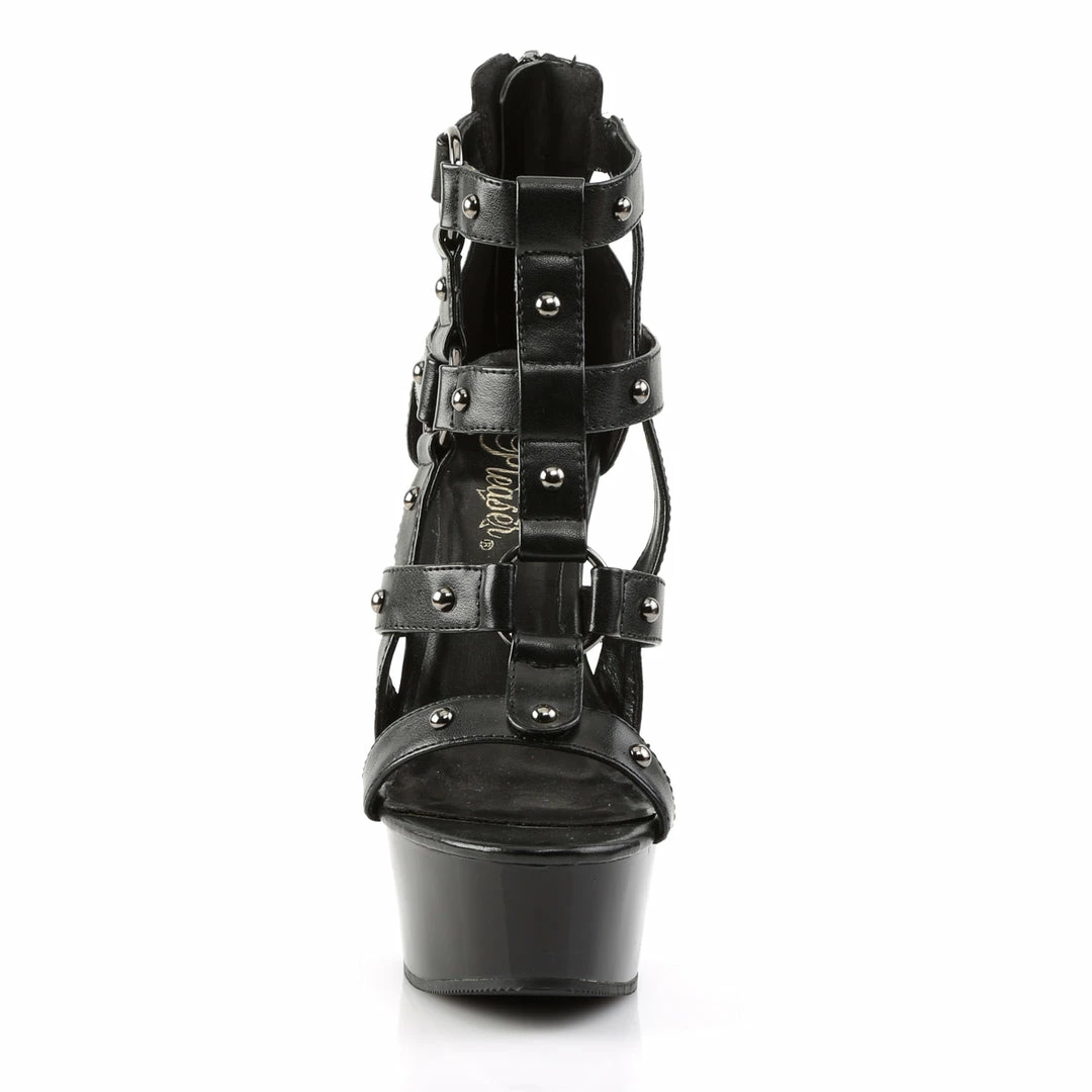 Pleaser Exotic Dancing DELIGHT-682 - Blk Faux Leather/Blk 4 Pleaser Exotic Dancing DELIGHT-682 - Blk Faux Leather/Blk