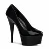 Pleaser DELIGHT-685 - Blk Pat/Blk