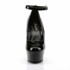 Pleaser DELIGHT-686 - Blk Pat/Blk