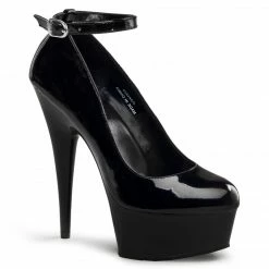 Pleaser DELIGHT-686 - Blk Pat/Blk