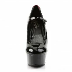 Pleaser DELIGHT-687FH - Blk-Red Pat/Blk