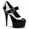 Pleaser Exotic Dancing DELIGHT-688 - Blk-Wht Pat/Blk