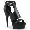 Pleaser DELIGHT-692 - Blk Faux Le/Blk Matte Exotic Dancing