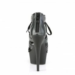 Pleaser DELIGHT-693 - Blk Faux Le/Blk Matte