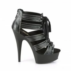 Pleaser DELIGHT-693 - Blk Faux Le/Blk Matte