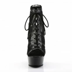 Pleaser DELIGHT-696LC - Blk Mesh-Lace/Blk Exotic Dancing