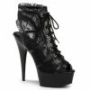 Pleaser DELIGHT-696LC - Blk Mesh-Lace/Blk Exotic Dancing