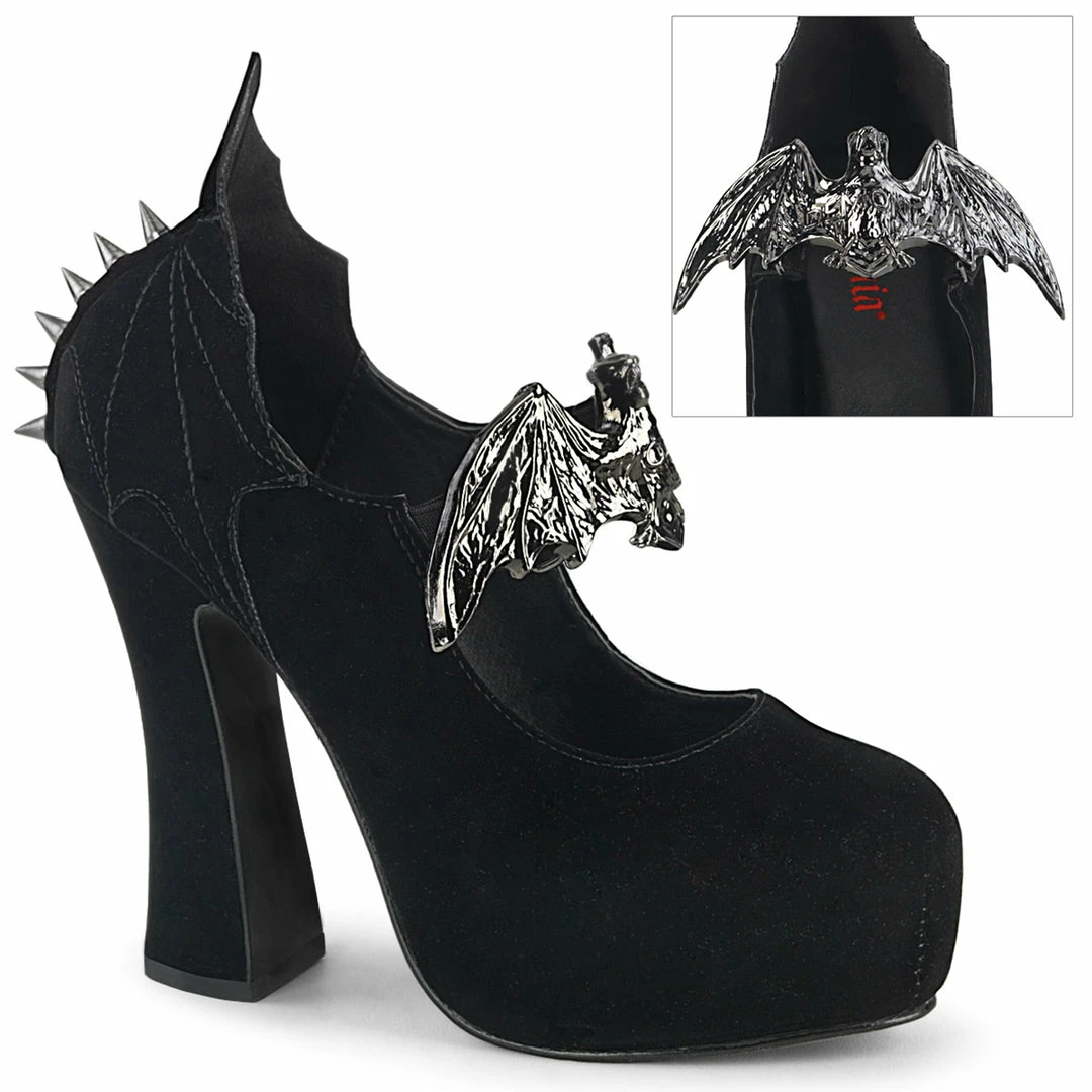 Demonia Punk & Goth DEMON-18 - Blk Velvet 3 Demonia Punk & Goth DEMON-18 - Blk Velvet