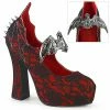 Demonia DEMON-18 - Red Satin-Blk Lace 1 Demonia DEMON-18 - Red Satin-Blk Lace