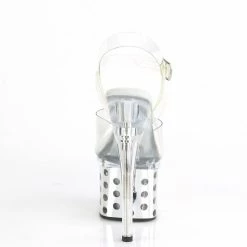 Pleaser DISCOLITE-708DOTS - Clr/Slv Chrome