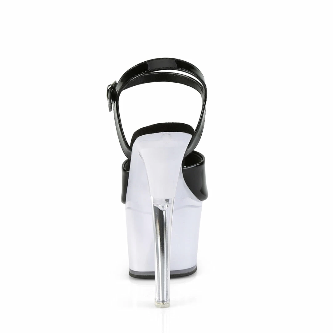 Pleaser DISCOLITE-709 - Blk Pat/White Glow Exotic Dancing 6 Pleaser DISCOLITE-709 - Blk Pat/White Glow Exotic Dancing