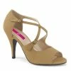 Pleaser Pink Label DREAM-412 - Taupe Nubuck 2 Pleaser Pink Label DREAM-412 - Taupe Nubuck