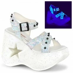 Demonia DYNAMITE-02 - Wht Multi Glitter