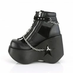 Demonia Punk & Goth DYNAMITE-101 - Blk Vegan Leather-Vegan Suede
