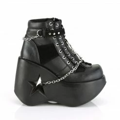Demonia Punk & Goth DYNAMITE-101 - Blk Vegan Leather-Vegan Suede