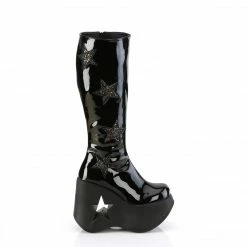 Demonia DYNAMITE-218 - Blk Pat-Blk Multi Glitter