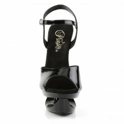 Pleaser ECLIPSE-609 - Blk Pat/Blk Exotic Dancing