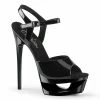 Pleaser ECLIPSE-609 - Blk Pat/Blk Exotic Dancing