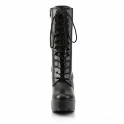 Pleaser ELECTRA-1020 - Blk Faux Leather/Blk Matte