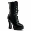 Pleaser ELECTRA-1020 - Blk Faux Leather/Blk Matte