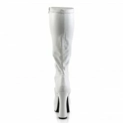 Pleaser ELECTRA-2000Z - Wht Str Faux Leather