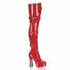 Pleaser ELECTRA-3028 - Red Str Pat 1 Pleaser ELECTRA-3028 - Red Str Pat