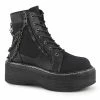 Demonia EMILY-114 - Blk Canvas-Vegan Leather Punk & Goth 2 Demonia EMILY-114 - Blk Canvas-Vegan Leather Punk & Goth