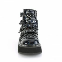 Demonia EMILY-315 - Blk Hologram Vegan Leather Punk & Goth