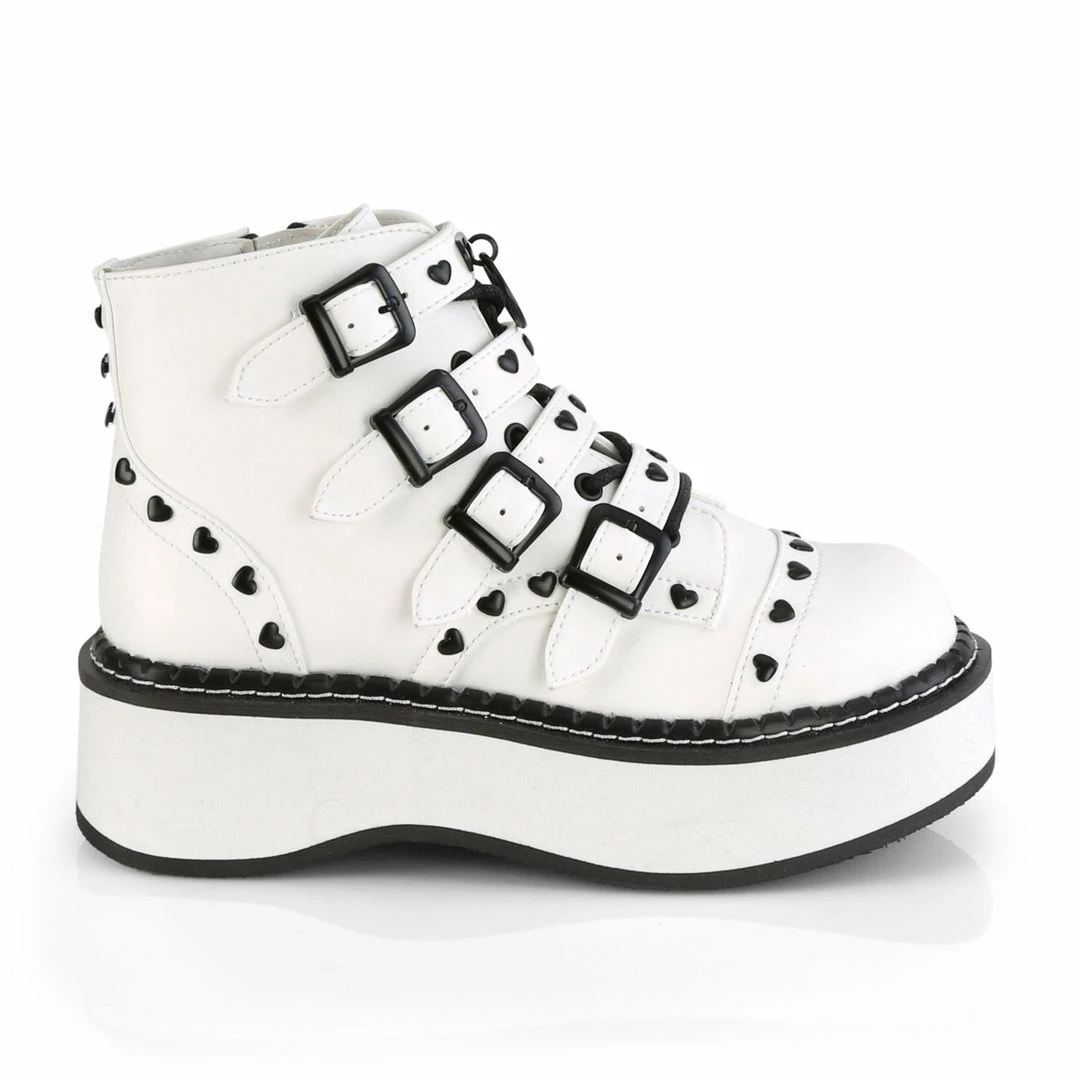 Demonia Punk & Goth EMILY-315 - White Vegan Leather 7 Demonia Punk & Goth EMILY-315 - White Vegan Leather