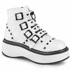 Demonia Punk & Goth EMILY-315 - White Vegan Leather