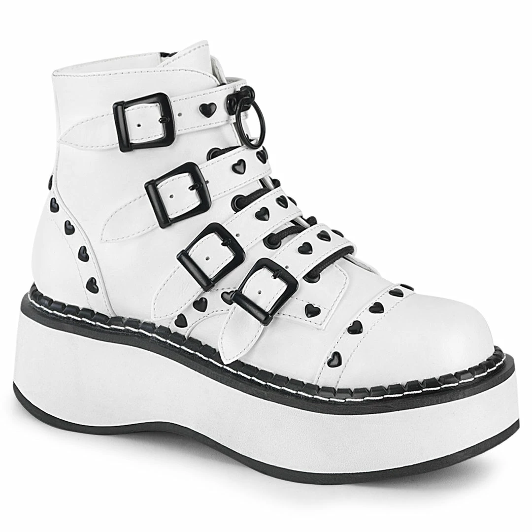Demonia Punk & Goth EMILY-315 - White Vegan Leather 3 Demonia Punk & Goth EMILY-315 - White Vegan Leather