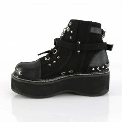 Demonia Punk & Goth EMILY-317 - Blk Canvas-Vegan Leather 9 Demonia Punk & Goth EMILY-317 - Blk Canvas-Vegan Leather