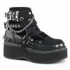 Demonia Punk & Goth EMILY-317 - Blk Canvas-Vegan Leather 2 Demonia Punk & Goth EMILY-317 - Blk Canvas-Vegan Leather