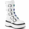 Demonia EMILY-330 - Wht Vegan Leather Punk & Goth
