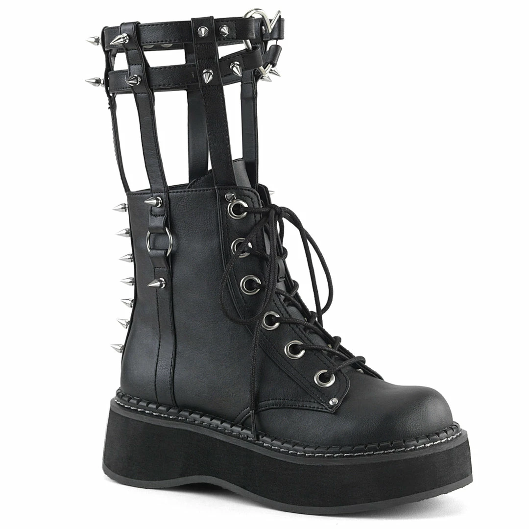 Demonia Punk & Goth EMILY-357 - Blk Vegan Leather 3 Demonia Punk & Goth EMILY-357 - Blk Vegan Leather