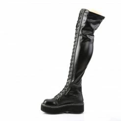 Demonia Punk & Goth EMILY-375 - Blk Str Vegan Leather 9 Demonia Punk & Goth EMILY-375 - Blk Str Vegan Leather