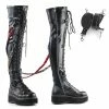 Demonia Punk & Goth EMILY-377 - Blk Str Vegan Leather