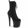 Pleaser ENCHANT-1040 - Blk Faux Suede/Blk Matte