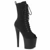 Pleaser Exotic Dancing ENCHANT-1041FS - Blk Faux Suede/Blk Matte