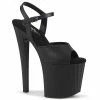 Pleaser ENCHANT-709 - Blk Faux Leather/Blk Matte Exotic Dancing