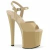Pleaser ENCHANT-709 - Cream Pat/Cream Exotic Dancing