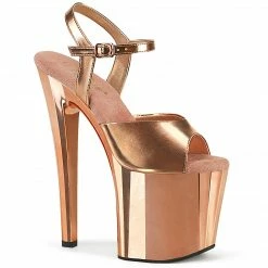 Pleaser ENCHANT-709 - Rose Gold Met. Pu/Rose Gold Chrome Exotic Dancing