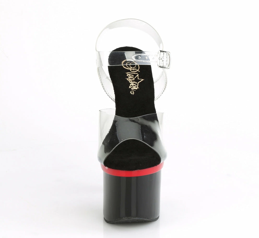 Pleaser ESTEEM-708 - Clr/Red-Blk Exotic Dancing 4 Pleaser ESTEEM-708 - Clr/Red-Blk Exotic Dancing