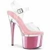 Pleaser ESTEEM-708 - Clr/Clr-B. Pink Chrome