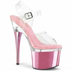 Pleaser ESTEEM-708 - Clr/Clr-B. Pink Chrome