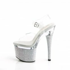Pleaser ESTEEM-708DM - Clr/Slv Chrome-Slv AB RS