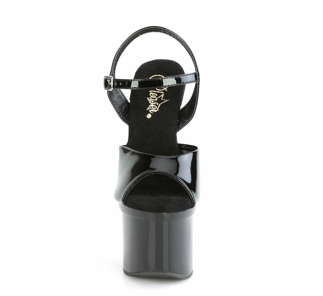 Pleaser Exotic Dancing ESTEEM-709 - Blk Pat/Blk 4 Pleaser Exotic Dancing ESTEEM-709 - Blk Pat/Blk