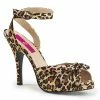 Pleaser Pink Label EVE-01 - Cheetah Satin 1 Pleaser Pink Label EVE-01 - Cheetah Satin