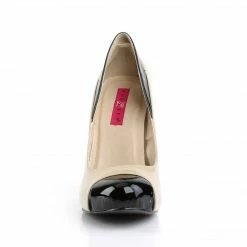 Pleaser Pink Label EVE-07 - Blk-Cream Pat